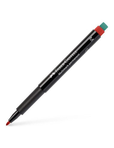 Marcador Permanente Medio 0,9mm Faber-Castell Vermelho