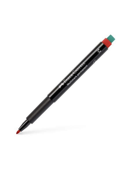 Marcador Permanente Medio 0,9mm Faber-Castell Vermelho