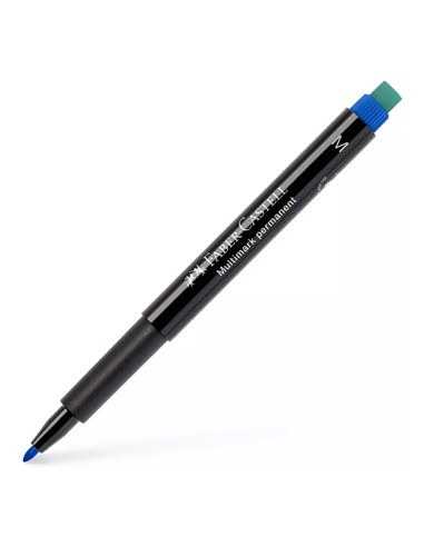 Marcador Permanente Medio 0,9mm Faber-Castell Azul