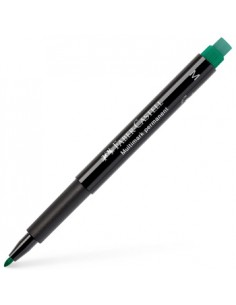 Marcador Permanente Medio 0,9mm Faber-Castell Verde