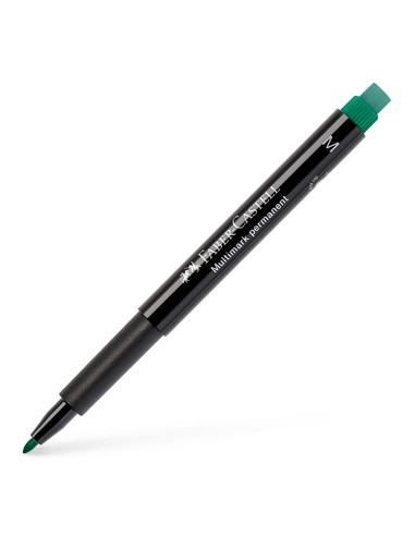 Marcador Permanente Medio 0,9mm Faber-Castell Verde