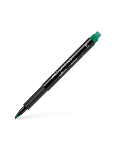 Marcador Permanente Medio 0,9mm Faber-Castell Verde