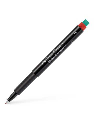 Marcador Permanente Fino 0,7mm Faber-Castell Vermelho