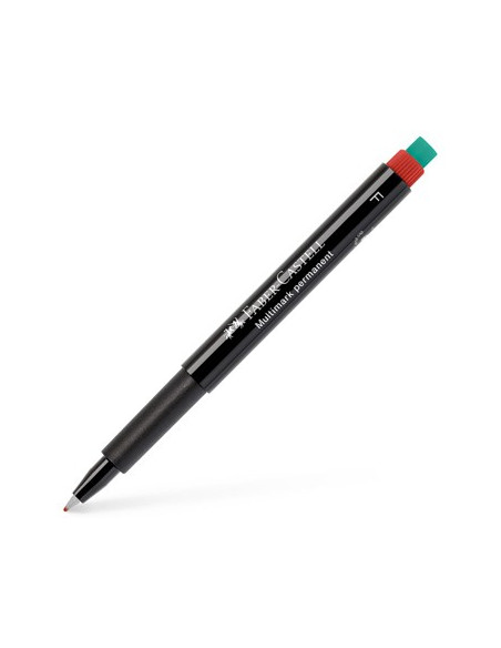 Marcador Permanente Fino 0,7mm Faber-Castell Vermelho