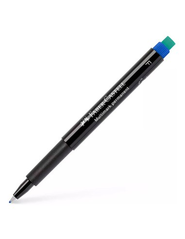 Marcador Permanente Fino 0,7mm Faber-Castell Azul