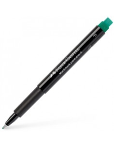 Marcador Permanente Fino 0,7mm Faber-Castell Verde