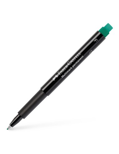 Marcador Permanente Fino 0,7mm Faber-Castell Verde