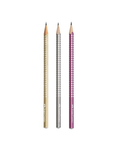 Lápis Grafite 1B Faber-Castell Sparkle Blister 3un