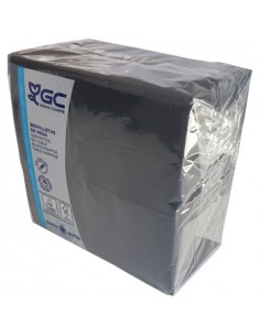 Guardanapos 40x40 1/8 2fls P&P Preto 120un