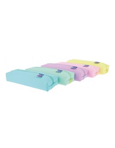 Estojo Retangular Medio Oxford Live&Go Cores Pastel