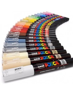 Marcador Uniball Posca PC-1M 0,7mm Cores Sortidas Pack 21un