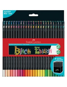 Lapis Cor 18cm Faber Castell Black Edition Cx Cartao 50un
