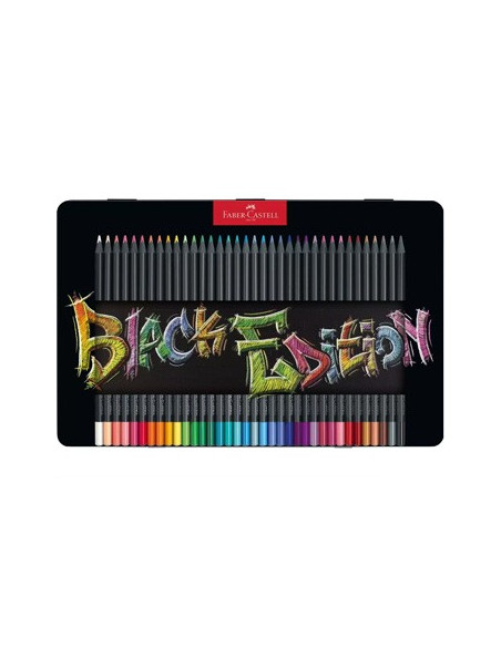Lapis Cor 18cm Faber Castell Black Edition Cx Metalica 36un