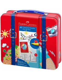 Marcador Feltro Faber Castell Connector Cx Viagens 40un