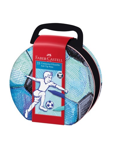 Marcador Feltro Faber Castell Connector Mala Futebol 33un