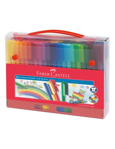 Marcador Feltro Faber Castell Connector Mala 60un