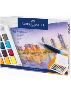 Aguarelas Faber Castell Goldfaber Cores Sortidas Cx 36