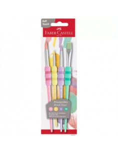Pincel para Guache e Aguarela Faber Castell Soft Touch 4un P