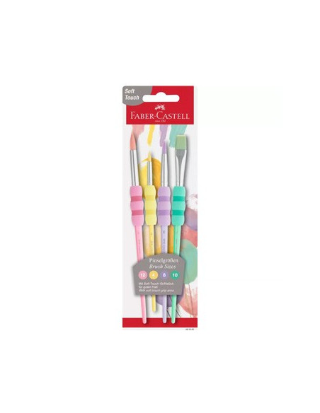 Pincel para Guache e Aguarela Faber Castell Soft Touch 4un P