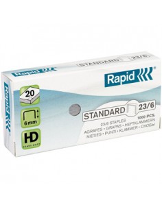 Agrafos 23/06 Rapid (10/40 Folhas) Cx1000un