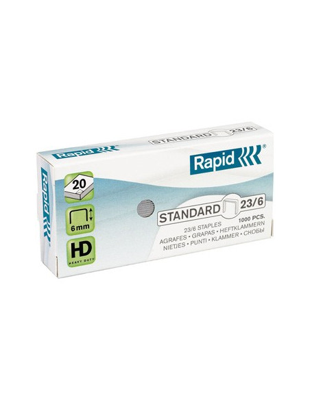 Agrafos 23/06 Rapid (10/40 Folhas) Cx1000un