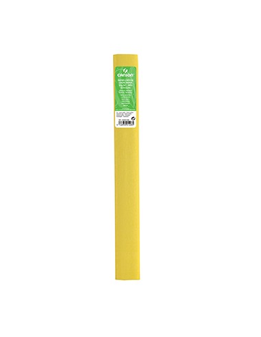 Papel Crepe 50x250cm Rolo Canson Cor Amarelo Palha