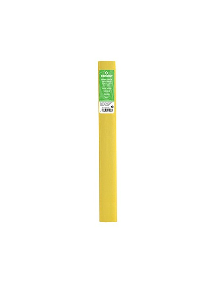 Papel Crepe 50x250cm Rolo Canson Cor Amarelo Palha