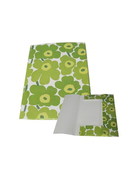 Capa 3 Abas Marimekko 320x245mm c/Elast Verde-1un