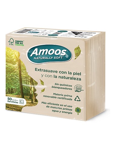 Guardanapos 33x33cm Amoos 2Fls Naturally Soft 50un