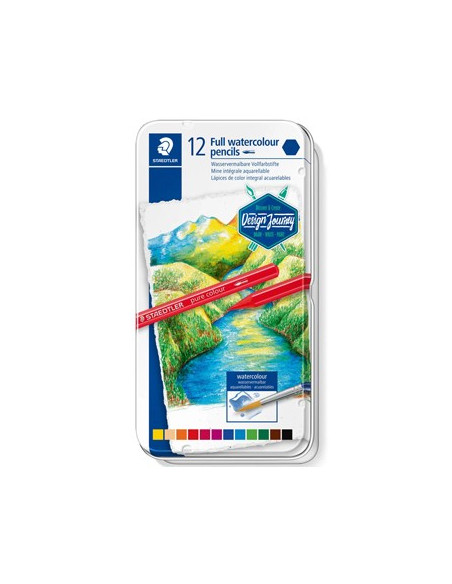 Lápis Cor Aguarelável STAEDTLER 14610G M12 Cx Metal 12un