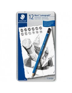 Lápis Grafite 100 G12 STAEDTLER Mars Lumograph Cx Metal 12un