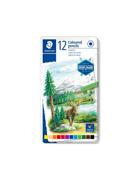 Lápis Cor STAEDTLER 146C M12  Design Journey Cx Metal 12un
