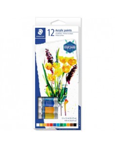 Tinta Acrílica STAEDTLER 8500 C12 Design Journey 12ml 12un