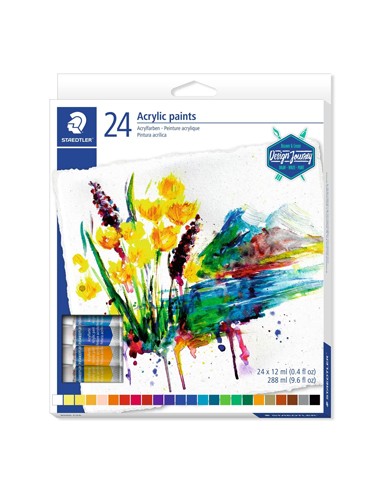 Tinta Acrílica STAEDTLER 8500 C12 Design Journey 12ml 24un