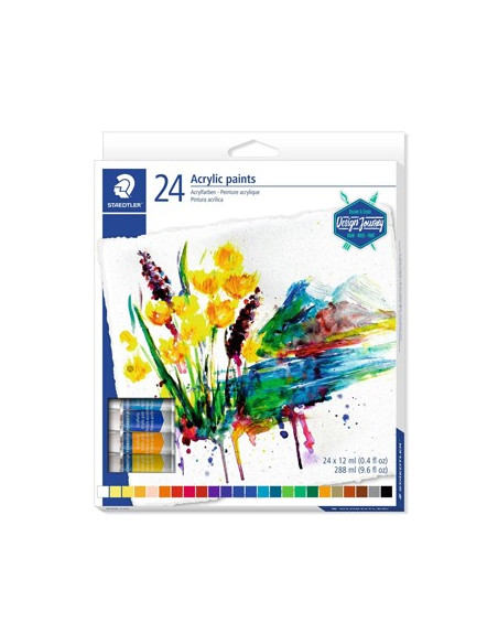 Tinta Acrílica STAEDTLER 8500 C12 Design Journey 12ml 24un