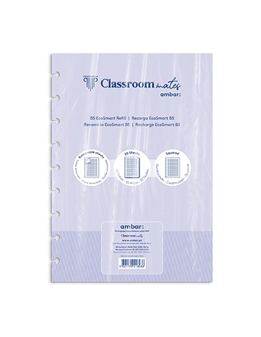 Recarga p/Caderno Inteligente Ambar EcoSmart B5 100Fl Quadri