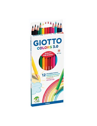 Lápis Cor Aguarelável Giotto Colors 3.0 Cx Cartão 12un