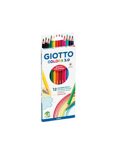 Lápis Cor Aguarelável Giotto Colors 3.0 Cx Cartão 12un