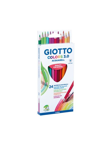 Lápis Cor Aguarelável Giotto Colors 3.0 Cx Cartão 24un