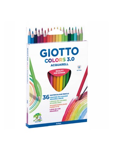 Lápis Cor Aguarelável Giotto Colors 3.0 Cx Cartão 36un