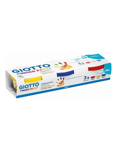 Guache Pintura Dedos Giotto Dita 100ml Pack 3 Cores