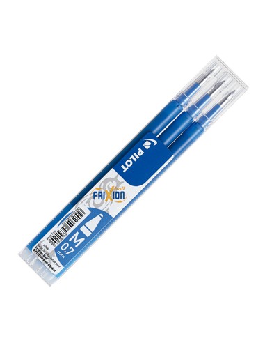 Recarga Gel Pilot Frixion Ball Clicker 0,7mm Azul 3un