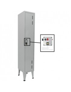 Cacifos Metálicos Simples 1 Cacifo 300x400x1700mm Cinza