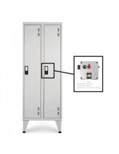 Cacifos Metálicos Duplo 2 Cacifos 600x500x1900mm Cinza