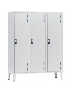 Cacifos Metálicos P/Indústria 3 Cacifos 1350x500x1900mm Cinz