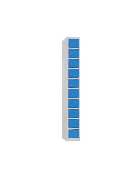 Cacifos Metálicos 10 Cacifos 217x420x1650mm Cinza