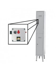 Cacifos Metálicos Simples 2 Cacifos 300x500x1900mm Cinza