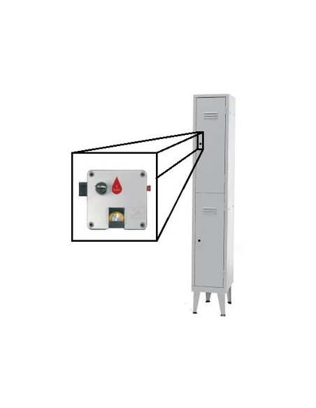 Cacifos Metálicos Simples 2 Cacifos 300x500x1900mm Cinza