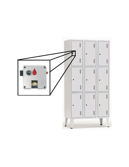 Cacifos Metálicos Triplo 9 Cacifos 900x500x1900mm Cinza
