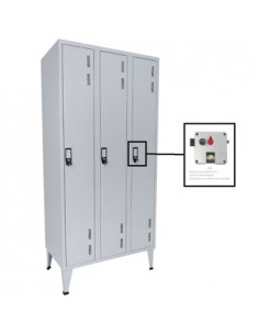 Cacifos Metálicos Triplo 3 Cacifos 900x500x1900mm Cinza